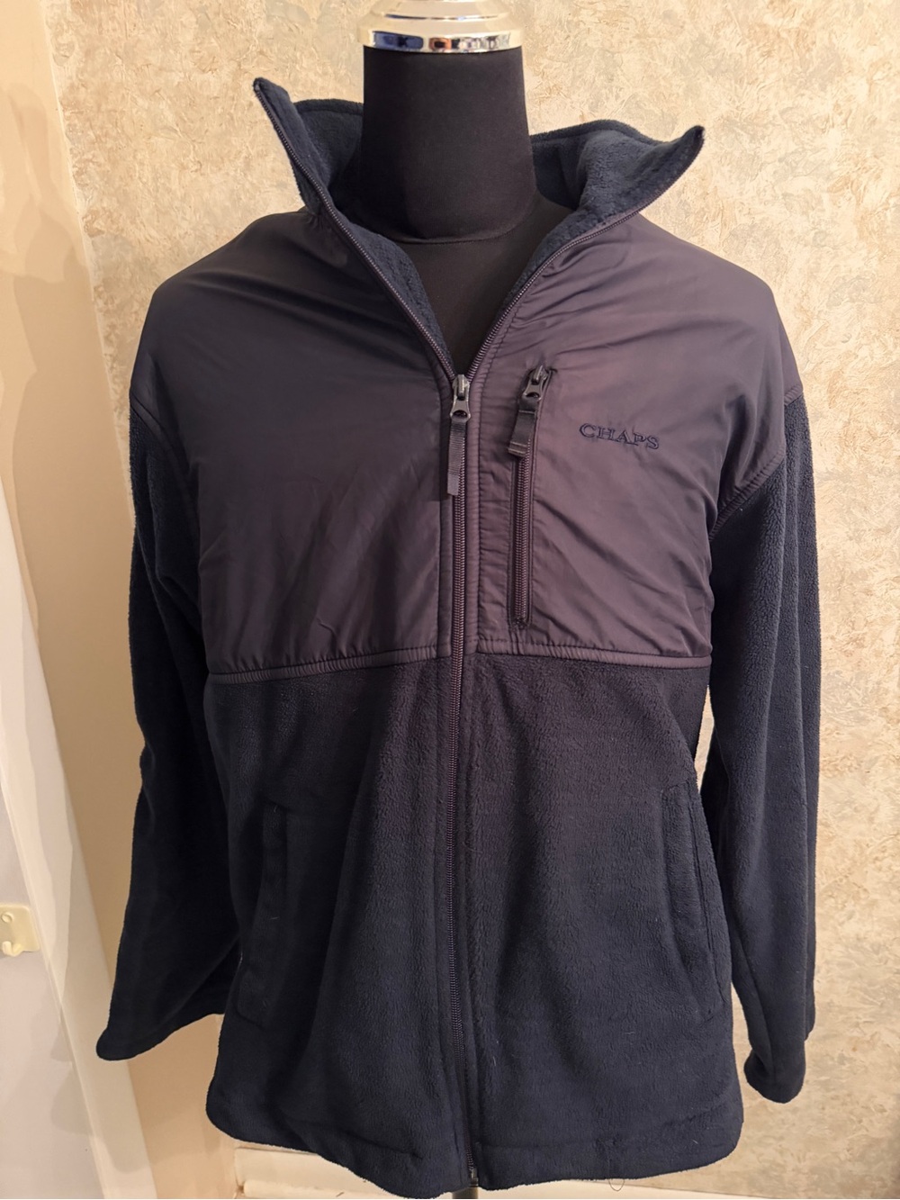 Chaps Men's black Full-Zip Fleece Jacket
